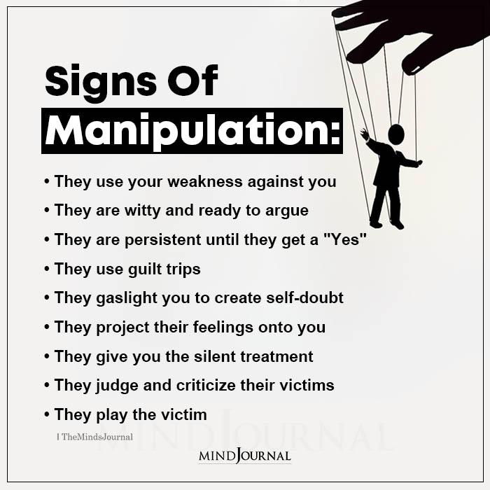 Signs Of Manipulation Mental Health Quotes