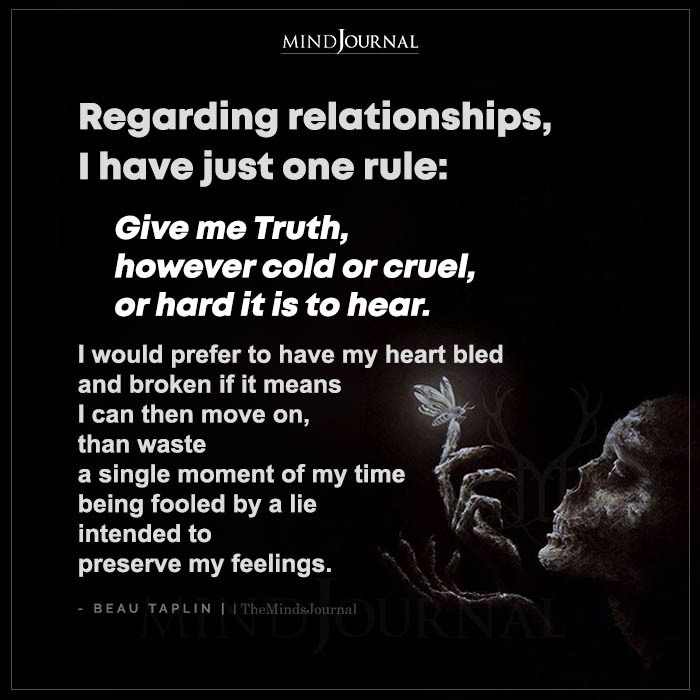 Regarding Relationships I Have Just One Rule