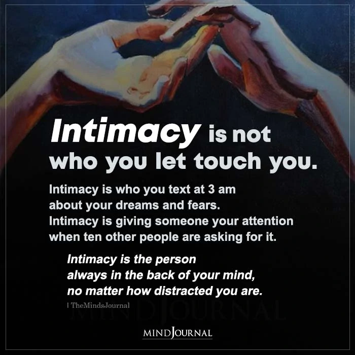 Intimacy Is Not Who You Let Touch You