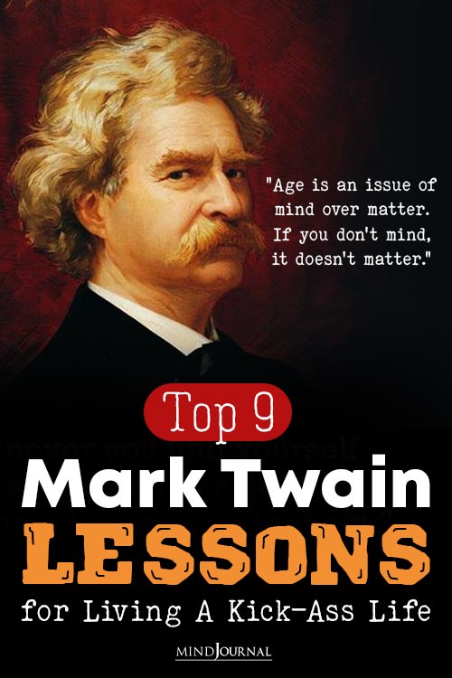 Mark Twain Lessons for Living A KickAss Life pin