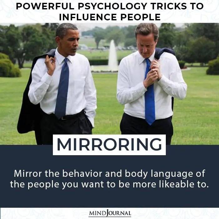 Psychology Tricks You Use Influence People mirroring