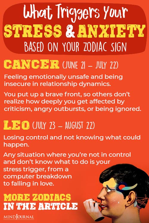 What Triggers Stress Anxiety Based Zodiac Sign pin
