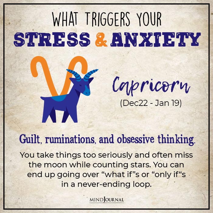 What Triggers Your Stress and Anxiety capricorn