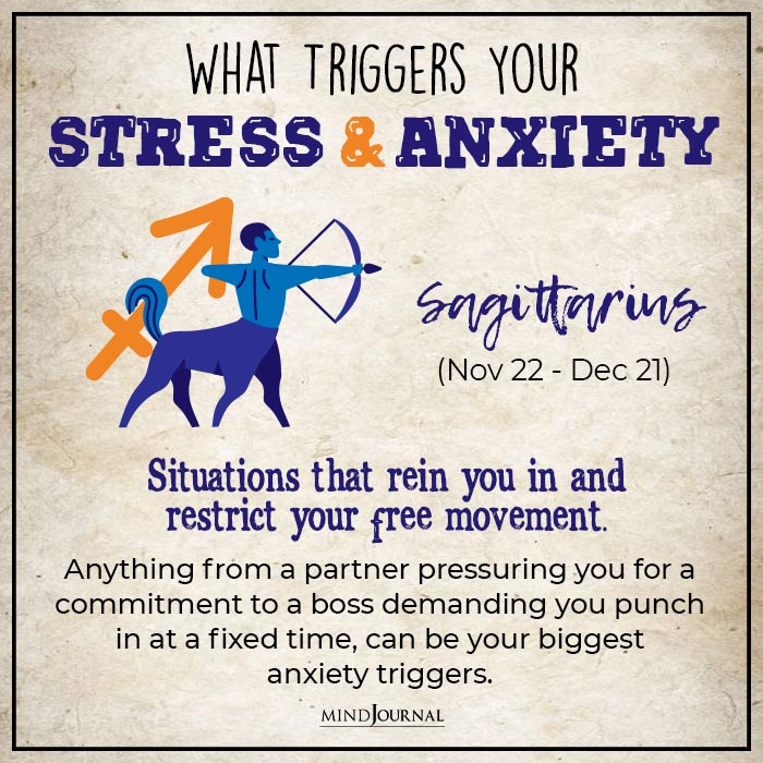 What Triggers Your Stress and Anxiety saggittarius