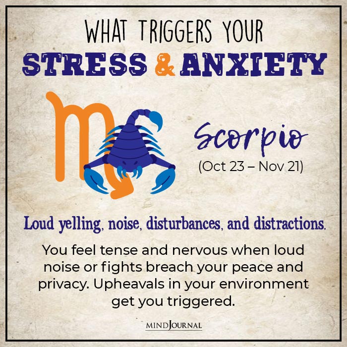 What Triggers Your Stress and Anxiety scorpio