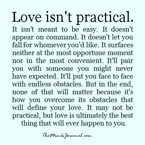 Love Isn’t Practical