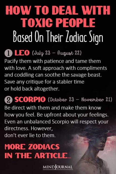 How To Deal With Toxic People Based On Their Zodiac Sign detail pin
