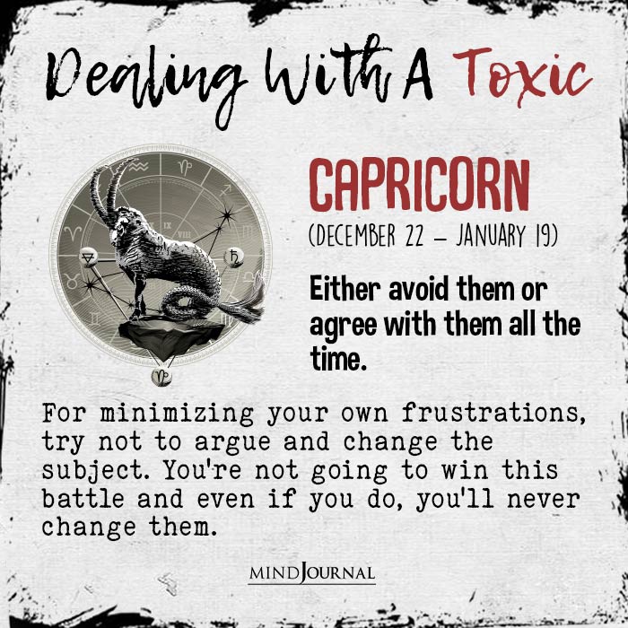 Zodiac Way To Deal With Toxic People Capricorn