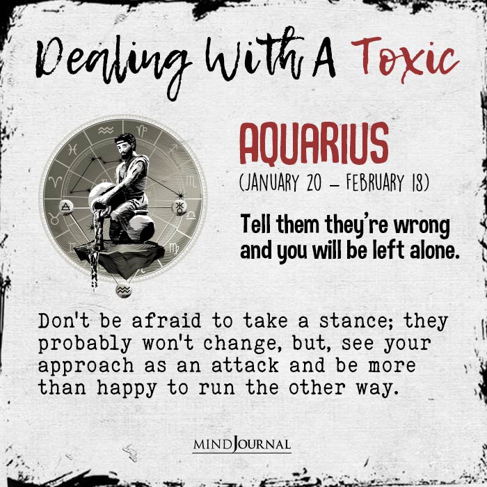 Zodiac Way To Deal With Toxic People aquarius