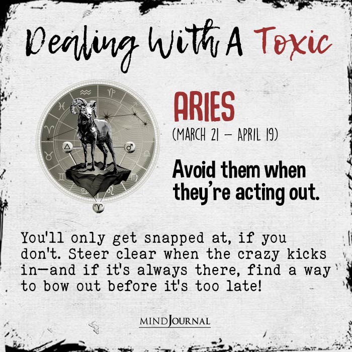 Zodiac Way To Deal With Toxic People aries
