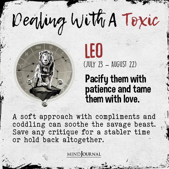 Zodiac Way To Deal With Toxic People leo