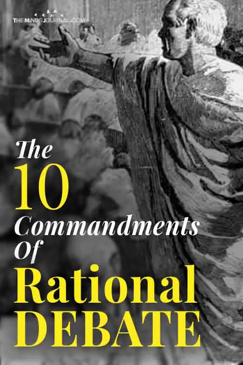 Commandments Of Rational Debate Pin