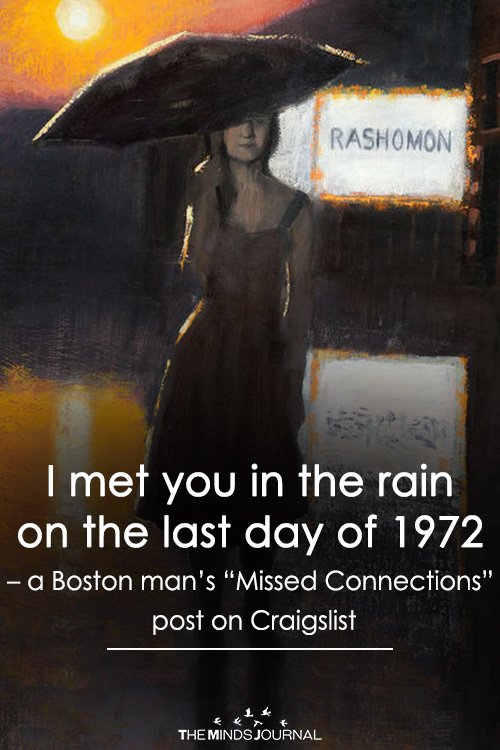 I met you in the rain on the last day of 1972 