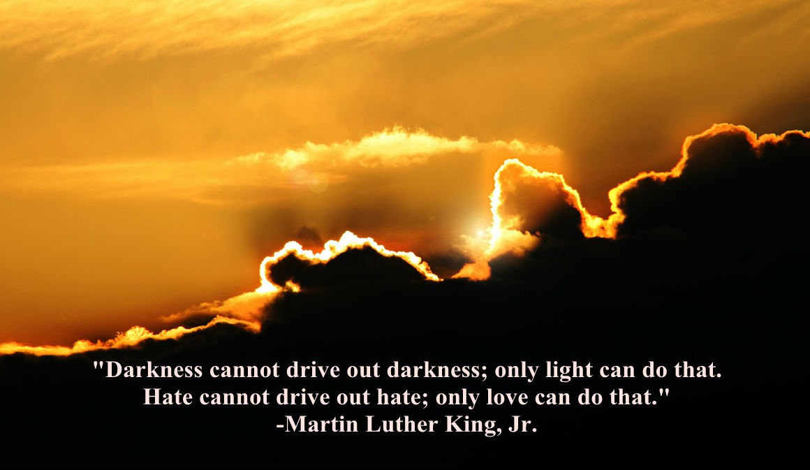 Darkness cannot drive out darkness