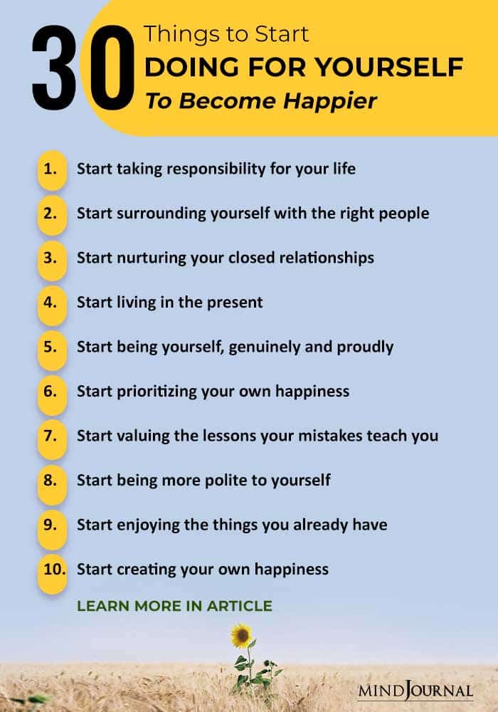 Start Doing Yourself To Become Happier