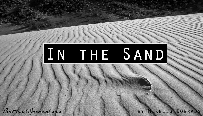 In the sand