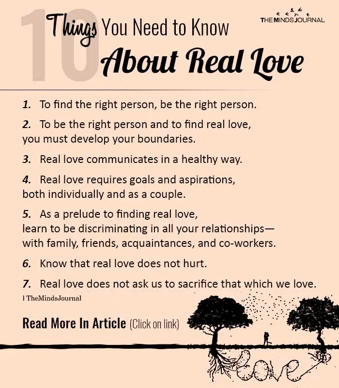 Things Know About Real Love