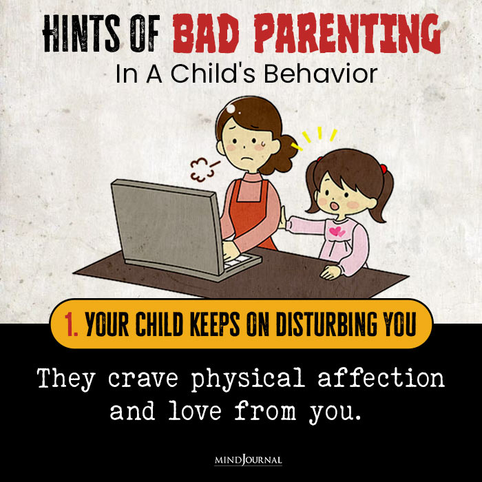 Bad Parenting in Childs Behavior crave love