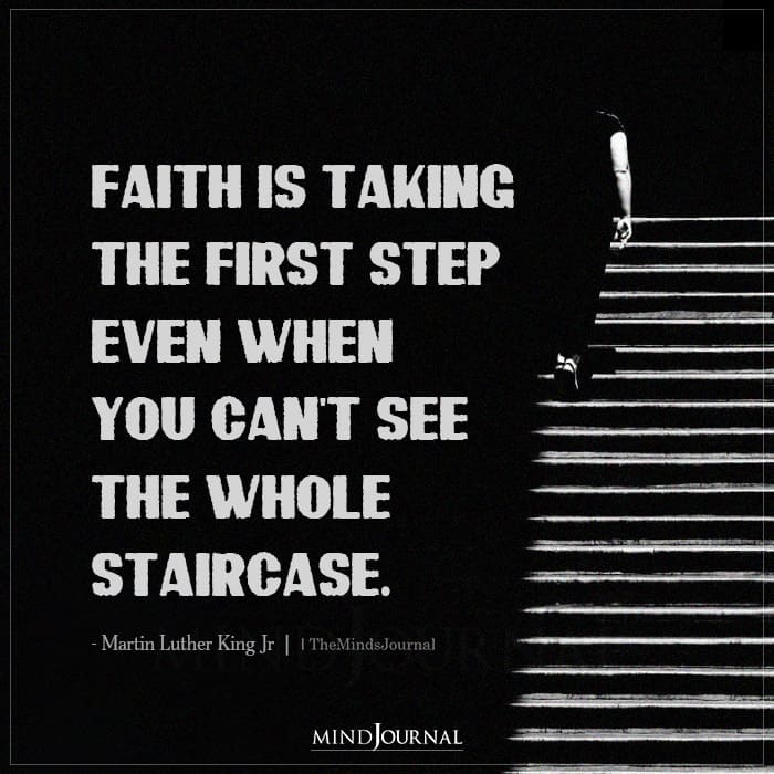 Faith is taking first step