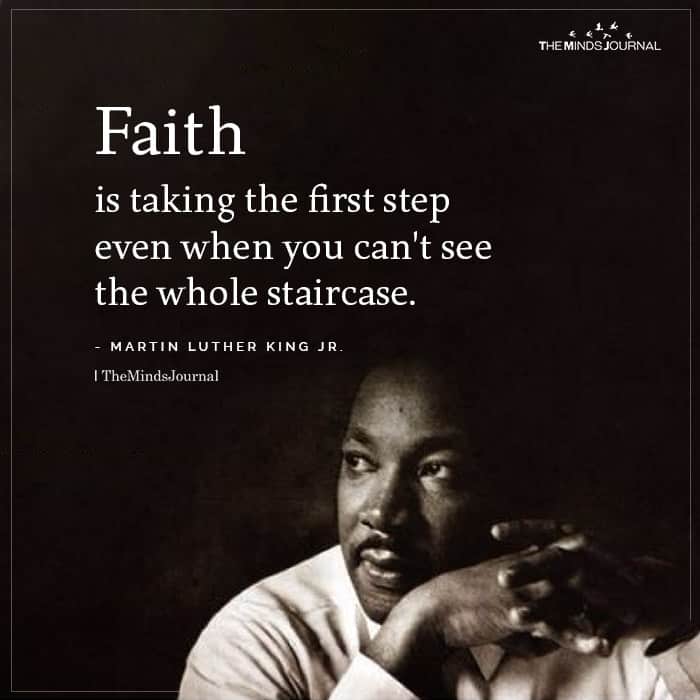 Faith taking the first step