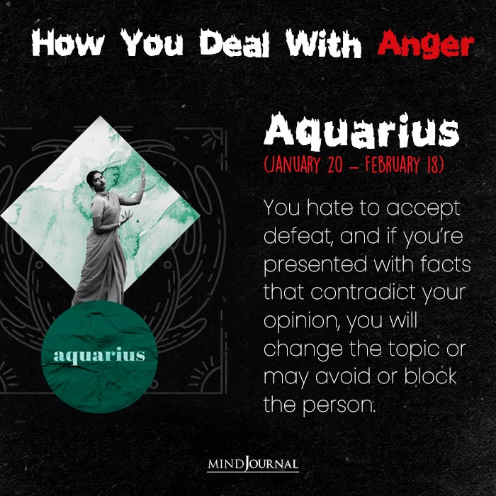 How You Deal With Anger Aquarius