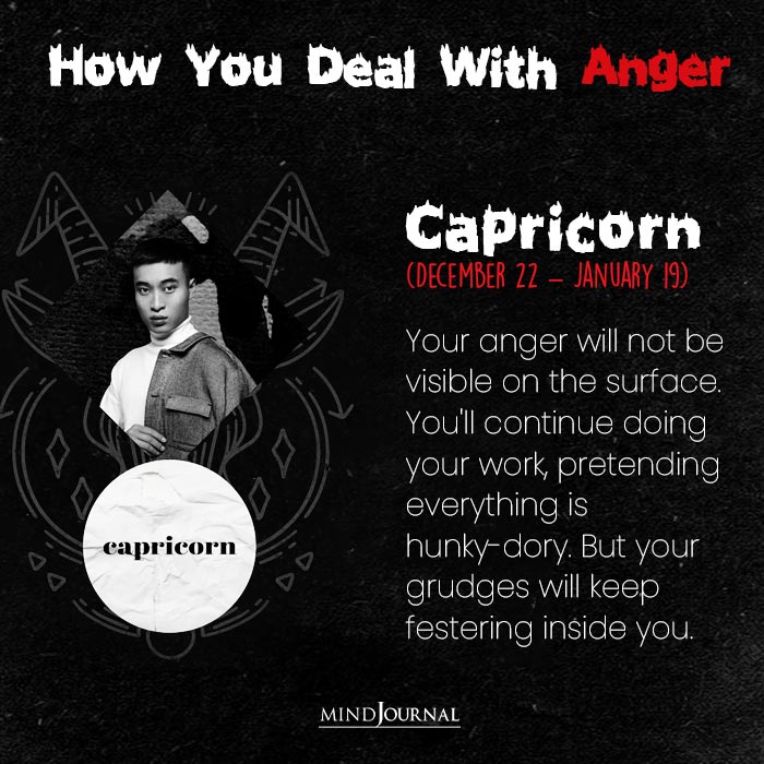 How You Deal With Anger Capricorn