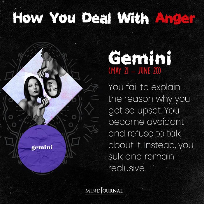 How You Deal With Anger gemini