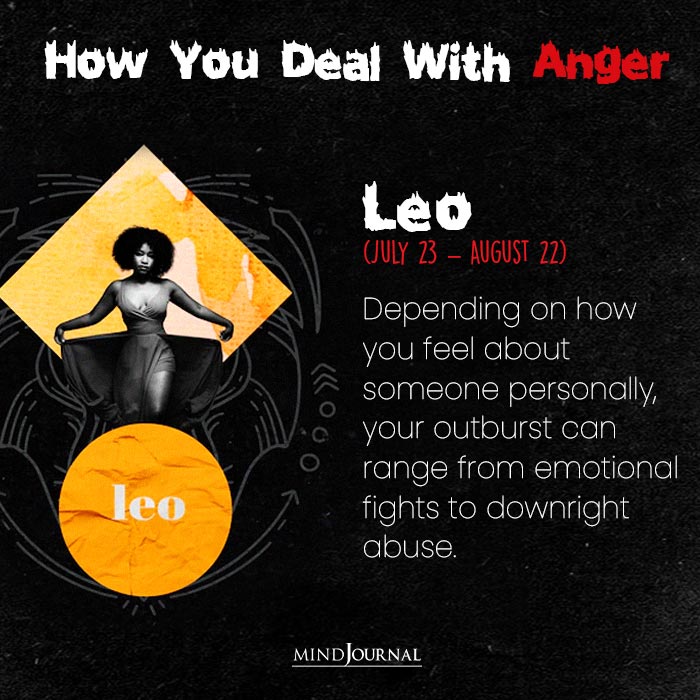 How You Deal With Anger leo