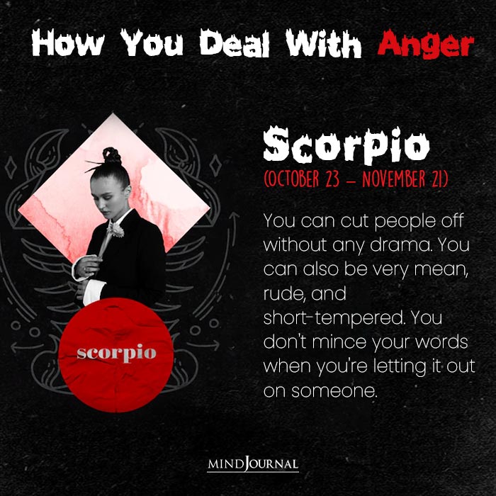 How You Deal With Anger scorpio