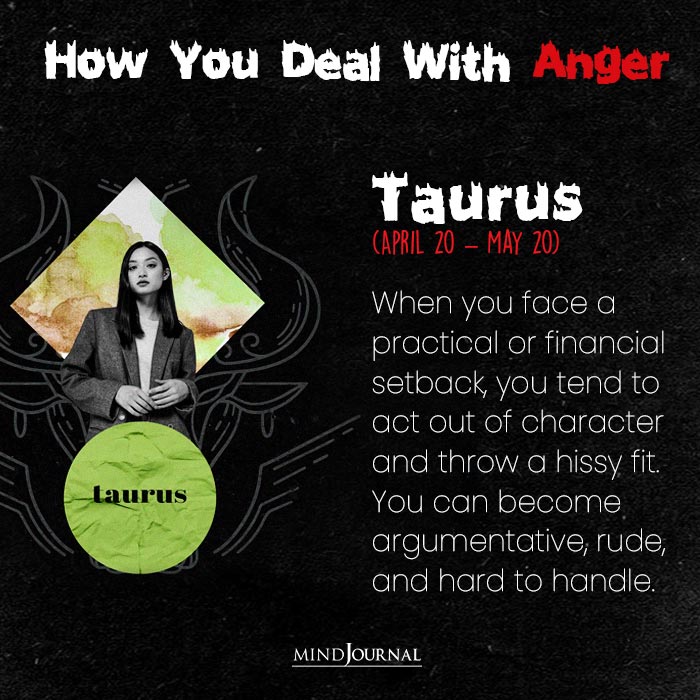 How You Deal With Anger taurus