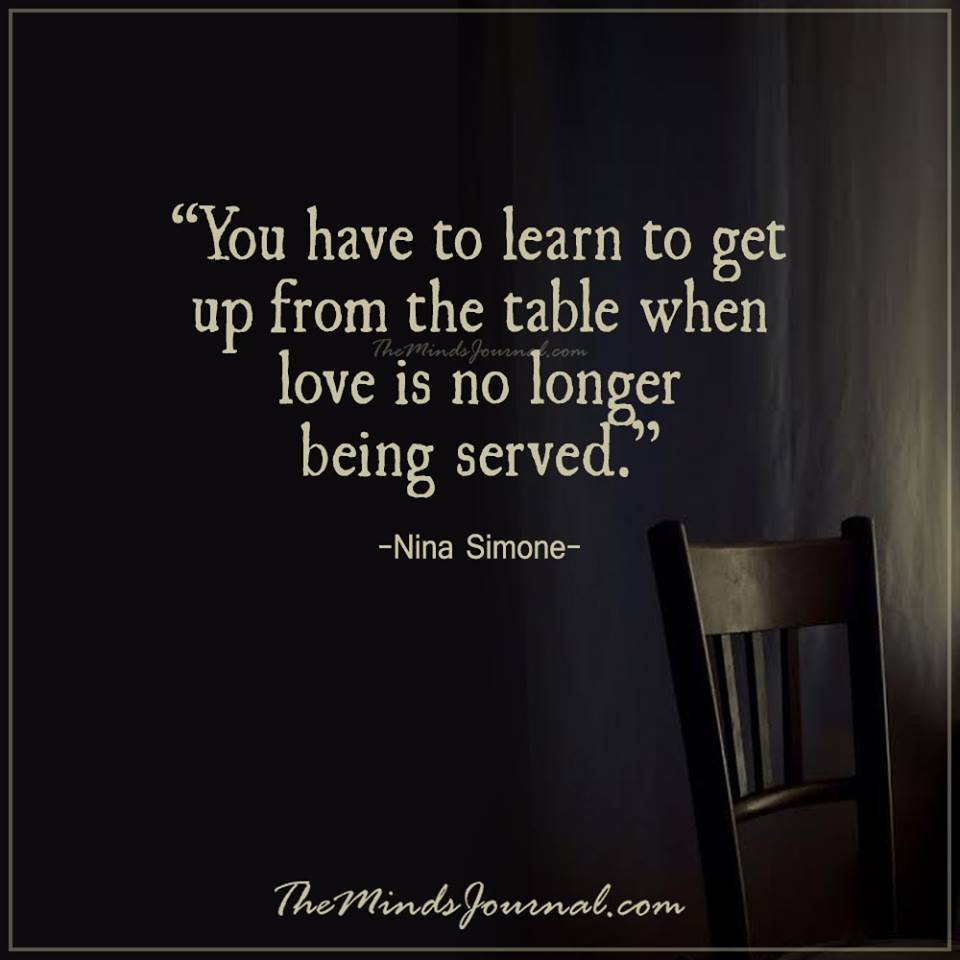Learn to get up from the table