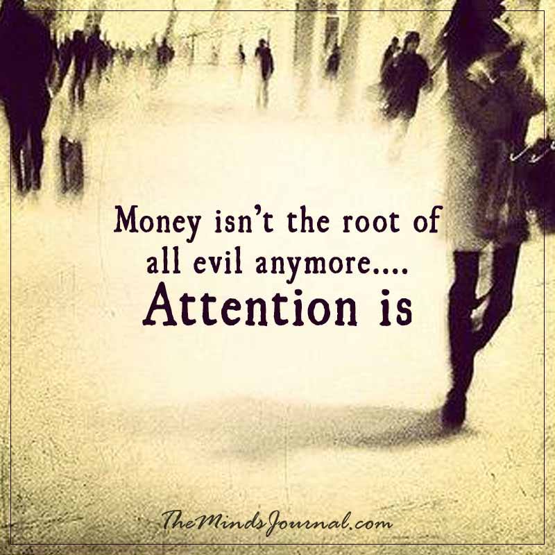 Money isn't the root of all evil