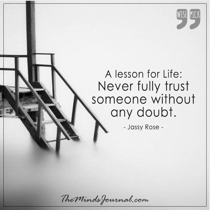 A lesson for life