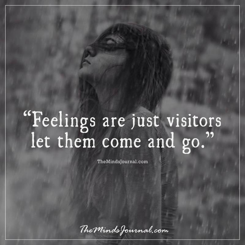 Feelings are just visitors