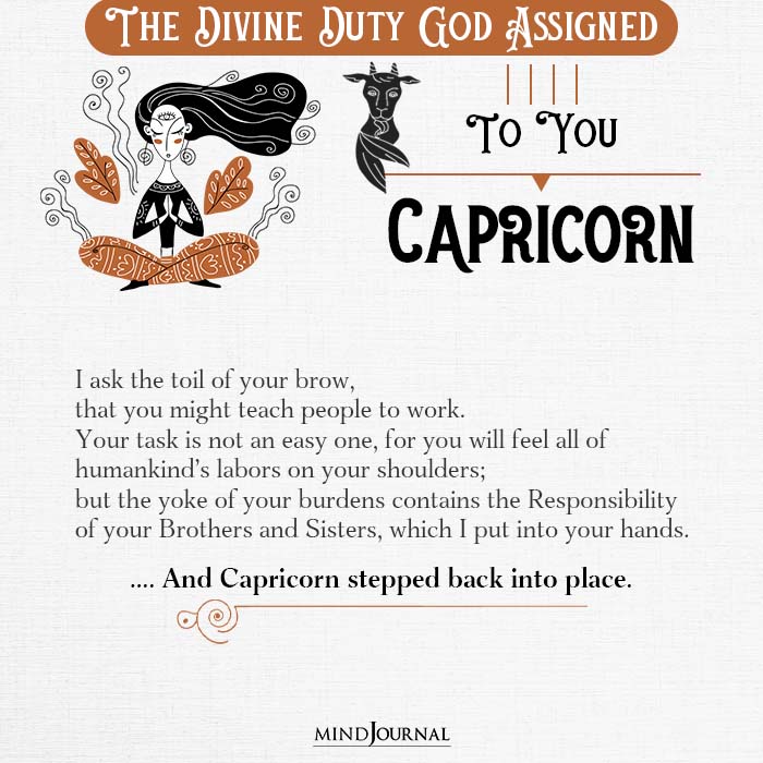 Divine Duty God Assigned To You Capricorn