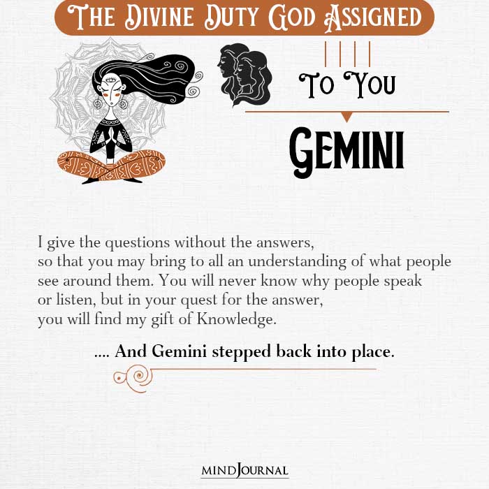Divine Duty God Assigned To You Gemini