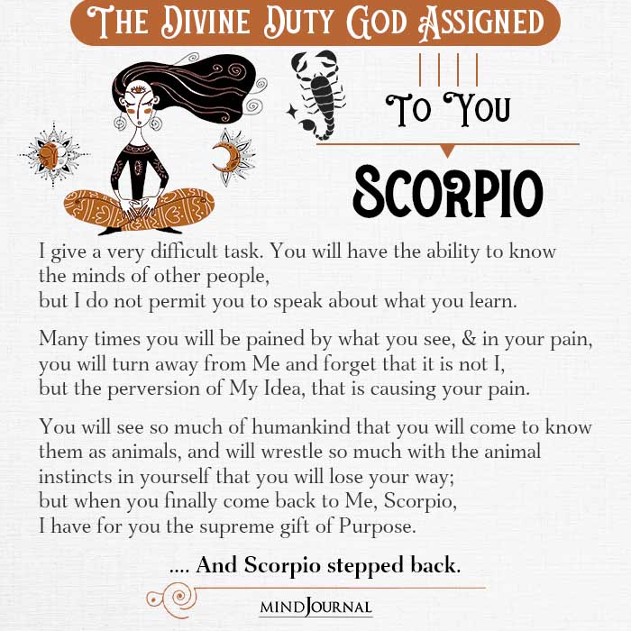 Divine Duty God Assigned To You Scorpio