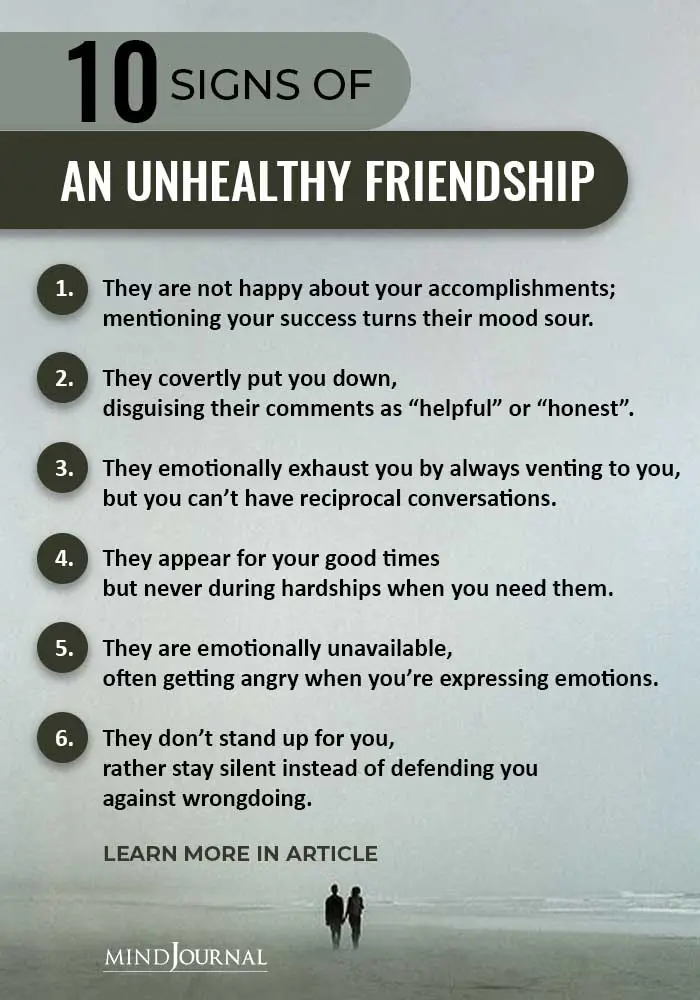 Signs Of Unhealthy Friendship