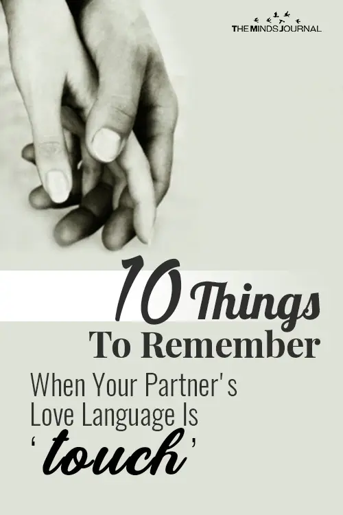 Things Remember When Partners Love Language Is Touch pin