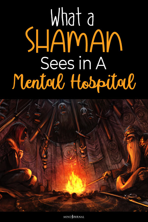 What a Shaman Sees in Mental Hospital pin