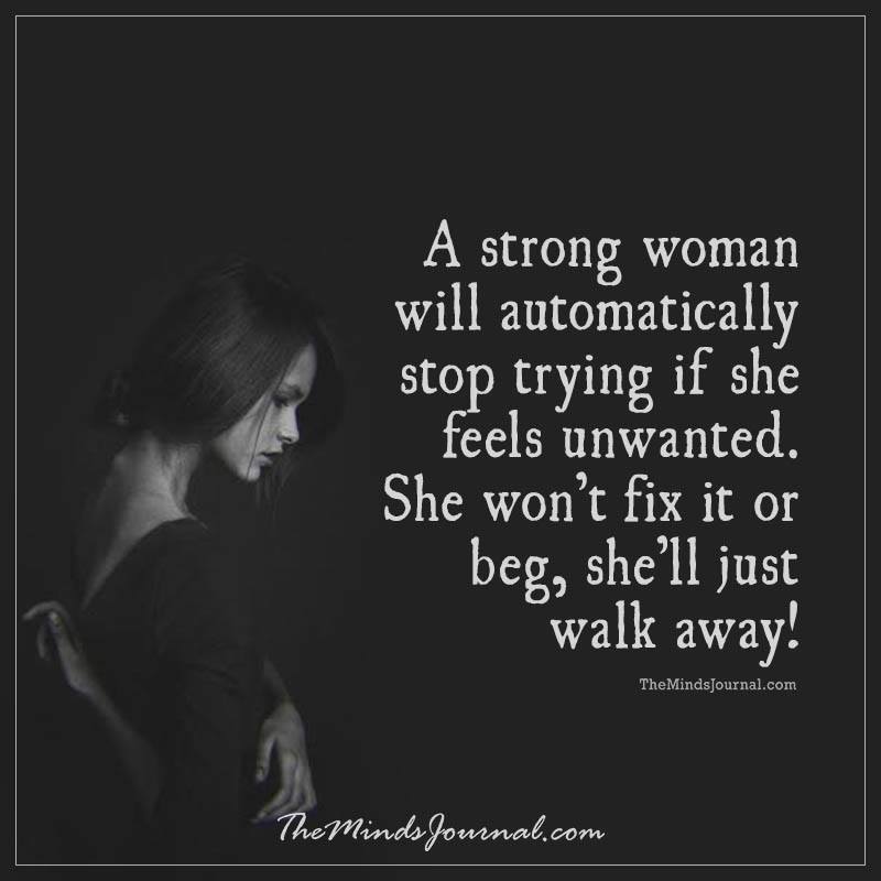 strong women quotes stop trying
