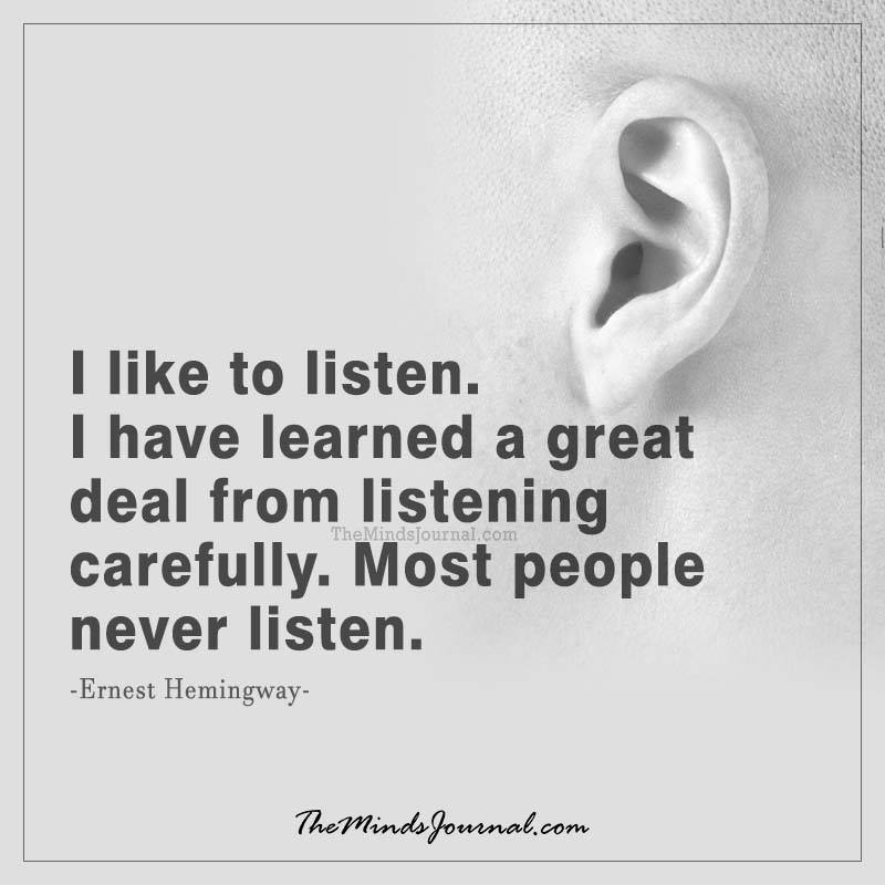 I Like To Listen