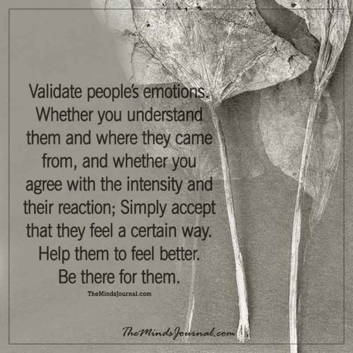 validate others' feelings