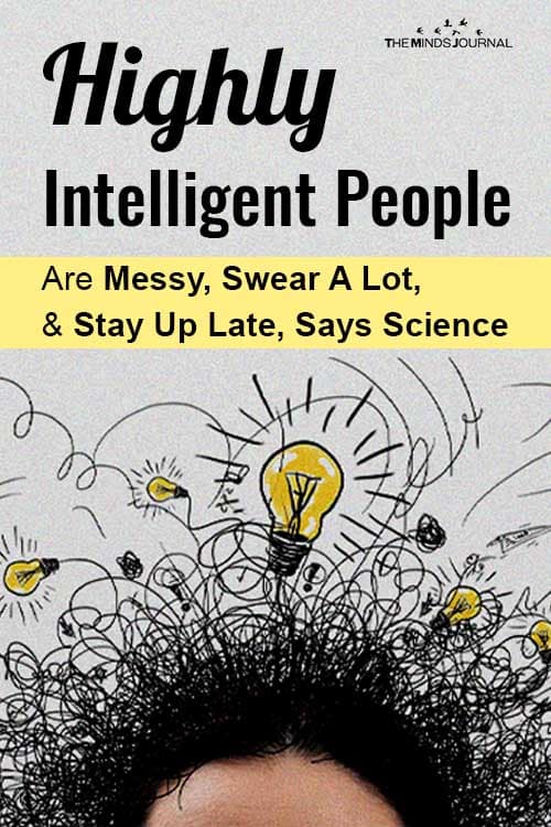 Highly Intelligent People Messy pin