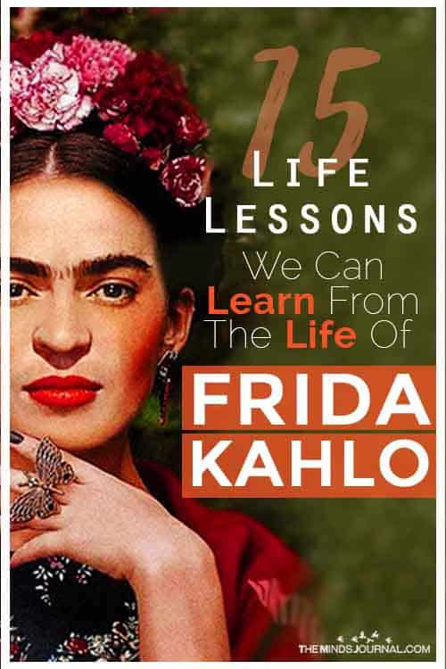 Life Lessons Learn Life Frida Kahlo pin