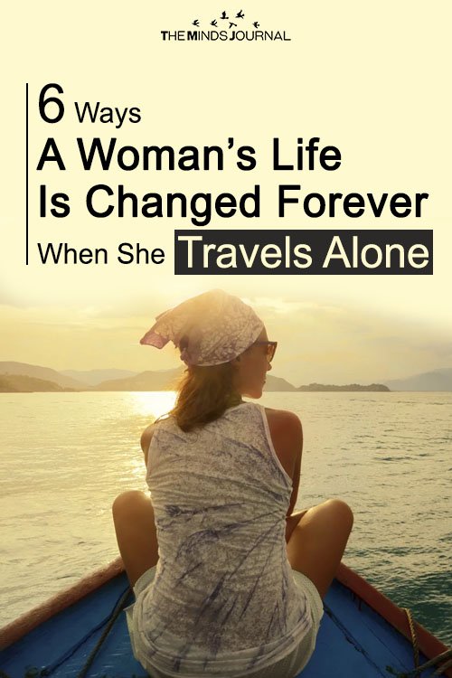 woman travels alone 