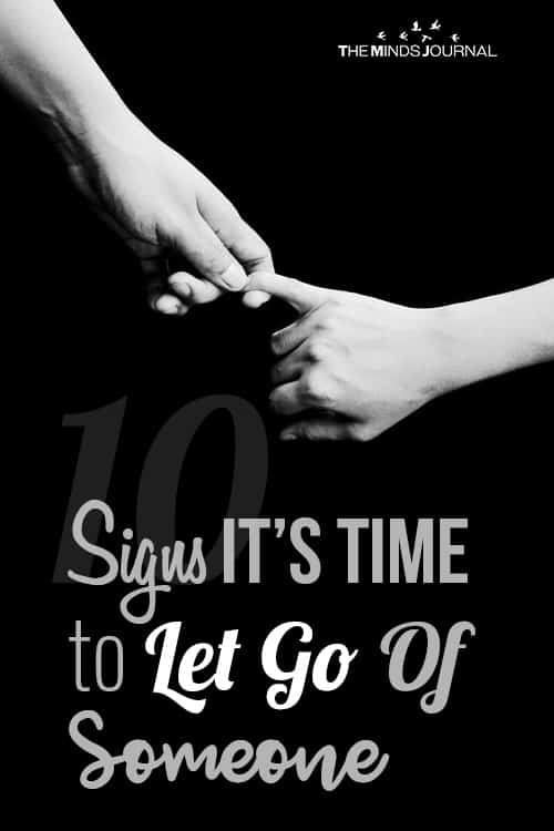 signs its time to let go of someone