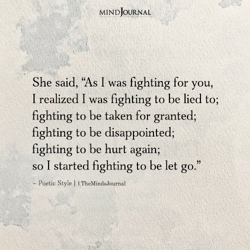 As I Was Fighting For You