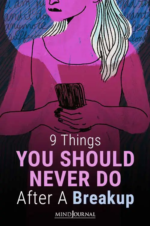 Things Should Never Do After Breakup Pin