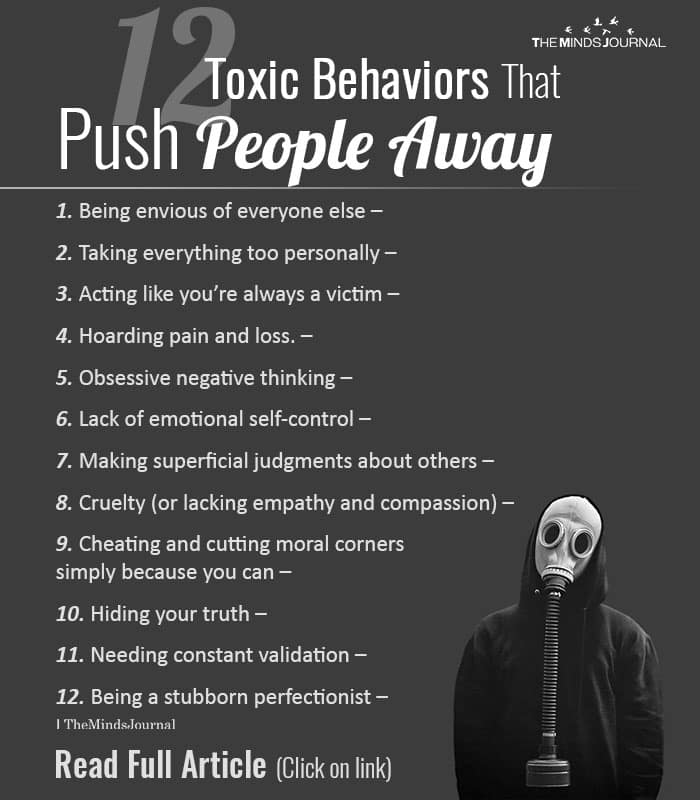 The twelve most common toxic behaviors we see are.